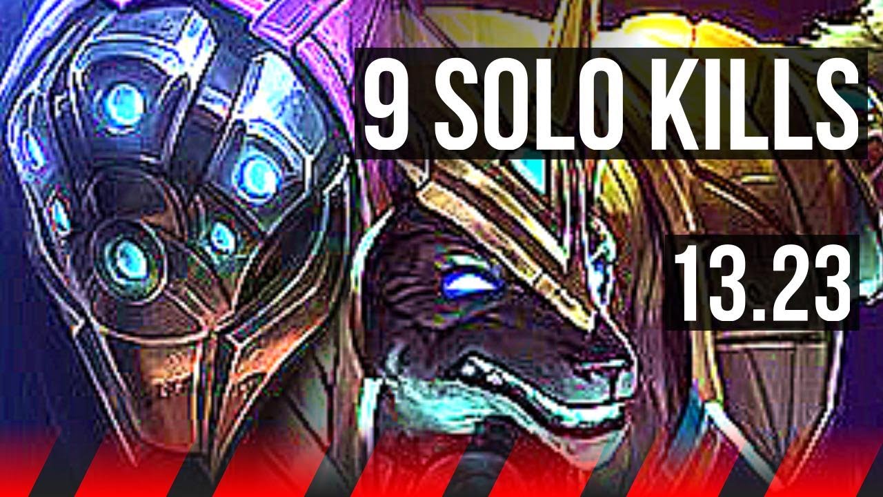 JAX vs NASUS (TOP) | 9 solo kills, 600+ games, Godlike, 13/4/7 | KR Master | 13.23