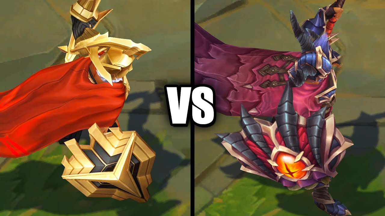 Chosen of the Wolf Pantheon vs Dragonslayer Pantheon Skins Comparison (League of Legends)