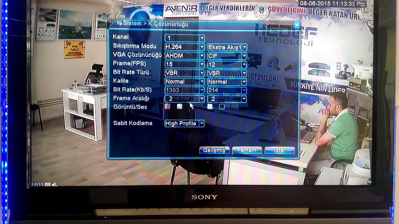 Avenir DVR Cihazlarda Ses a&ccedil;ma ve Aktarma