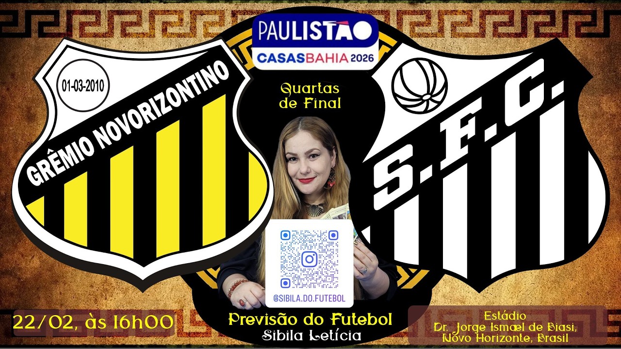 Previsão do Futebol - PAULISTÃO - Jogo entre Novorizontino e Santos