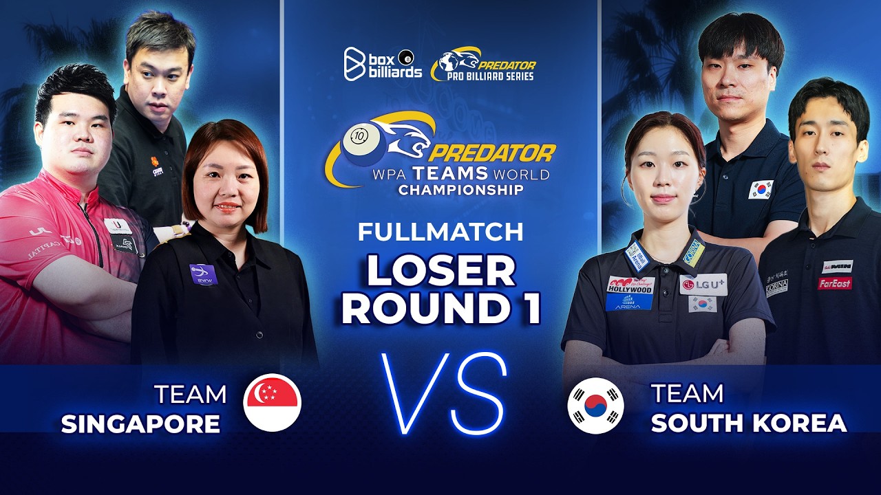 Round 1 | Team Singapore vs Team South Korea | Predator WPA Teams 10-Ball World Championship