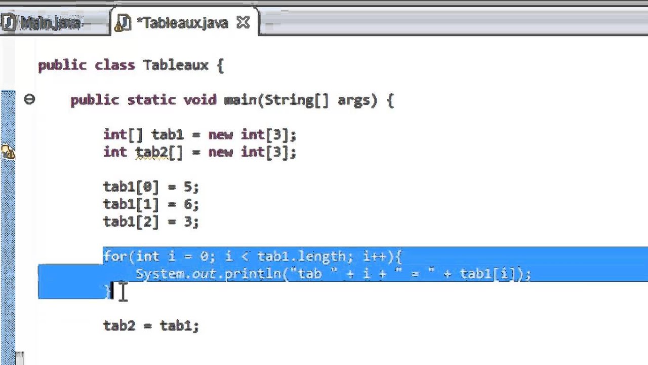 PROGRAMMER EN JAVA (Débutant) - 47 - Variables simples et tableaux