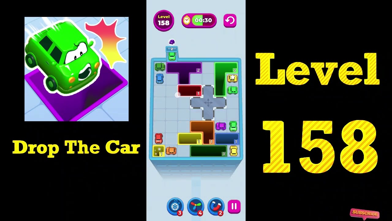 Drop The Car Level 158 Walkthrough 🚗🧩 | Color Drop Puzzle Game Solution | Mini Boss