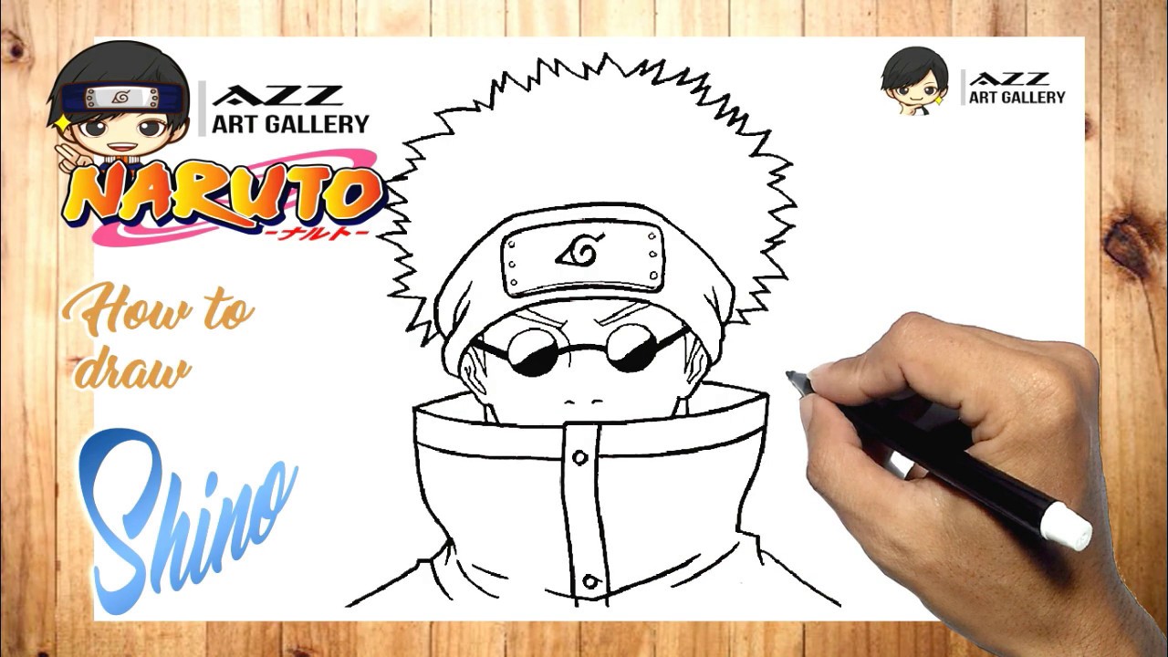 How to draw Shino Aburame step by step │Naruto