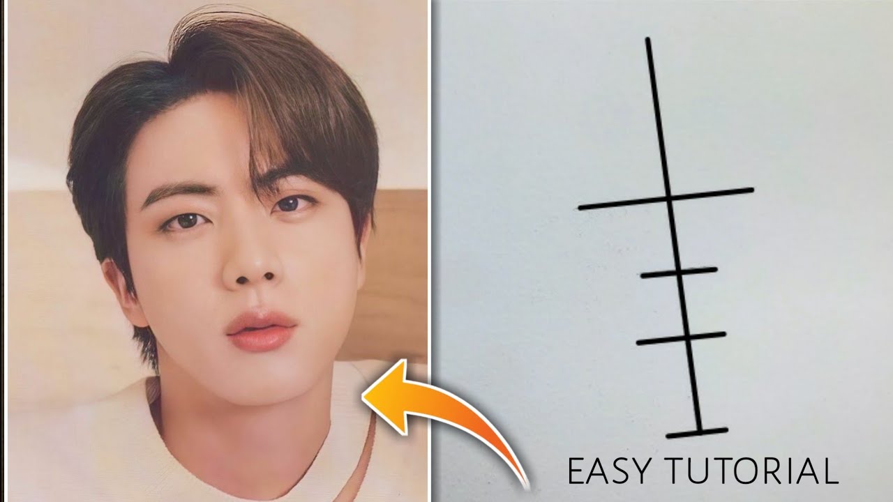How to draw jin step by step / bts drawings /Suraj Kumar art