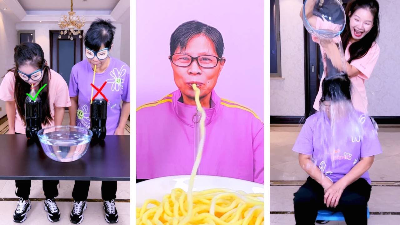 Family Games | Blindfolded Coke Drinking Challenge! Losers Will Be Punished!#Funnyfamily #Partygames