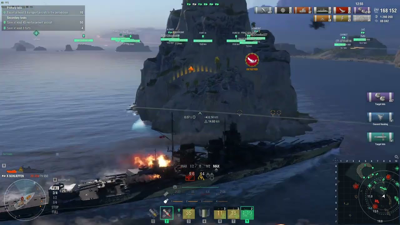 Schlieffen: One Double Strike...Make it a Double (World of Warships Gameplay)
