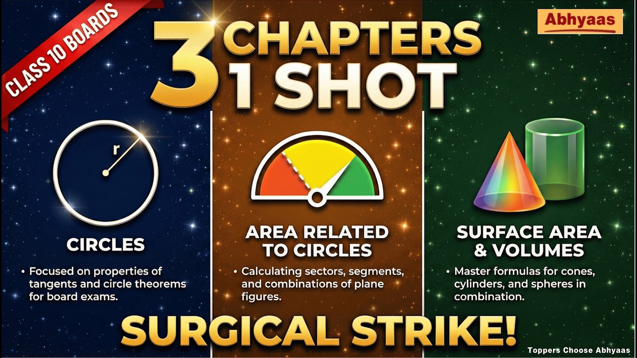 ONE SHOT | CIRCLES, SURFACE AREA AND VOLUMES for class 10th Boards (25+ Yrs PYQs) 🔥