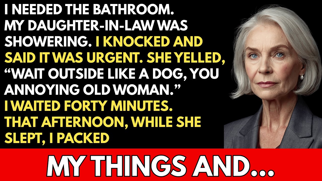 I knocked on the bathroom door—my daughter-in-law yelled, “Wait outside like a dog!” That afternoon…