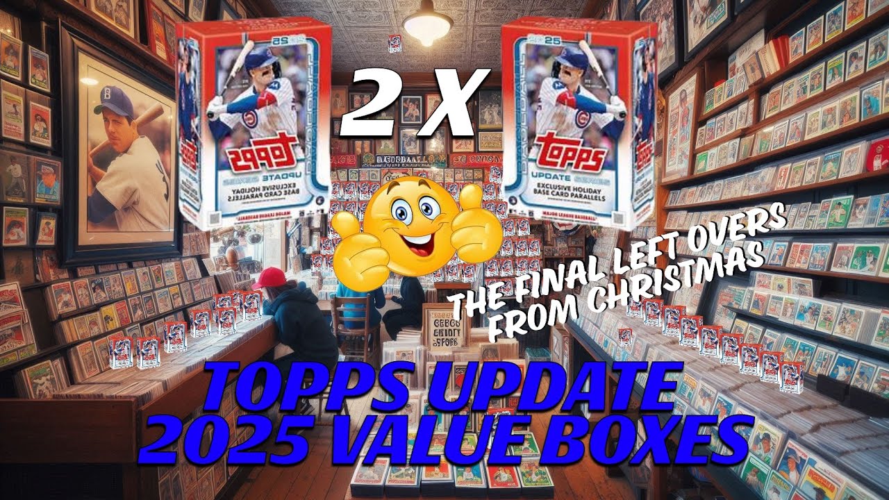 28.12, 3-е видео, 2 шт. 2025 Topps Blasters из широкого ассортимента спортивных карточек чемпиона...