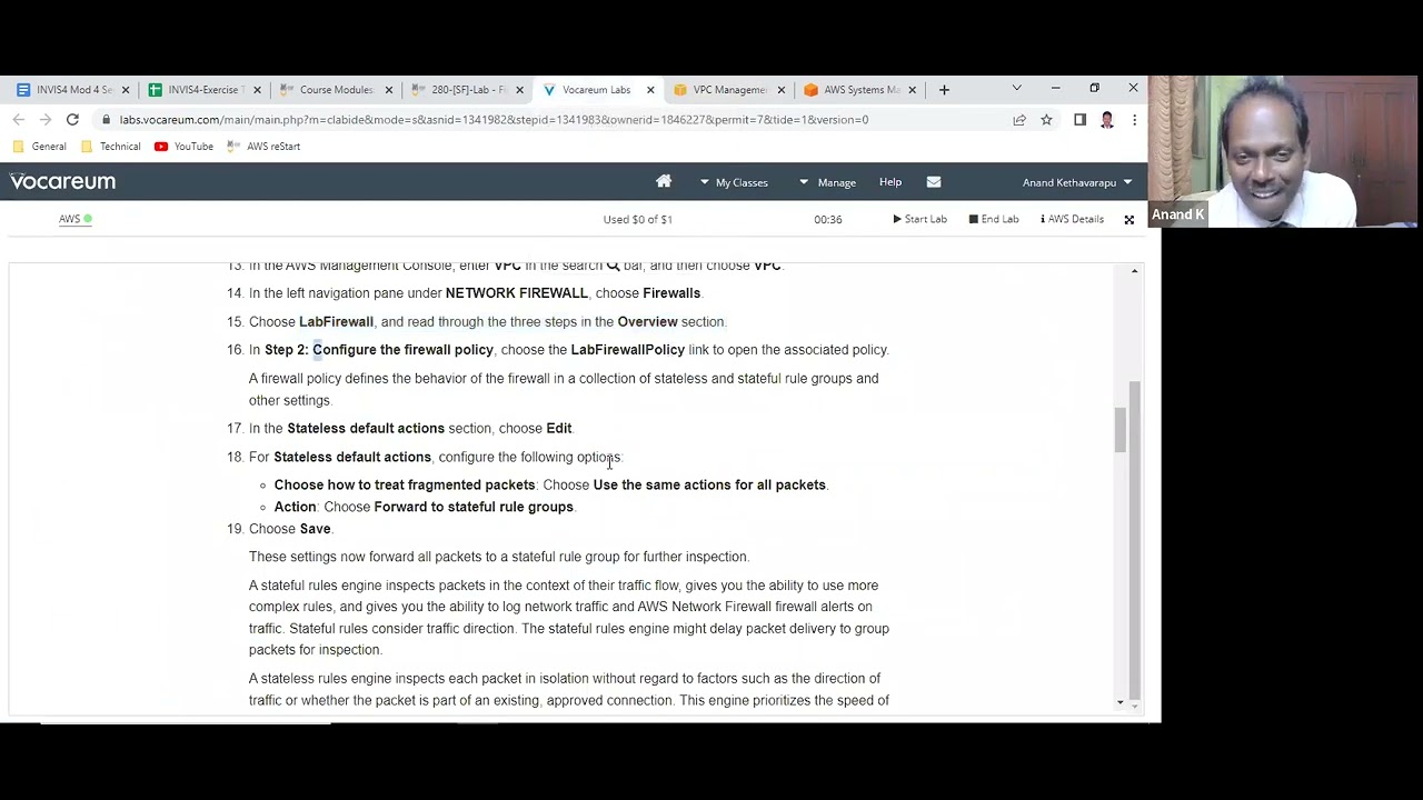 Lab 280 - SF Malware Protection Using an AWS Network Firewall - Anand K