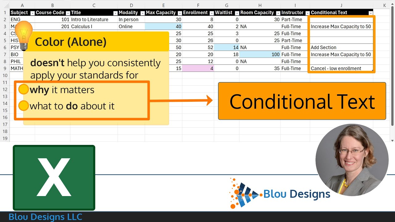 Conditional Text Tutorial | When Conditional Color Formatting Isn’t Enough | MS Excel