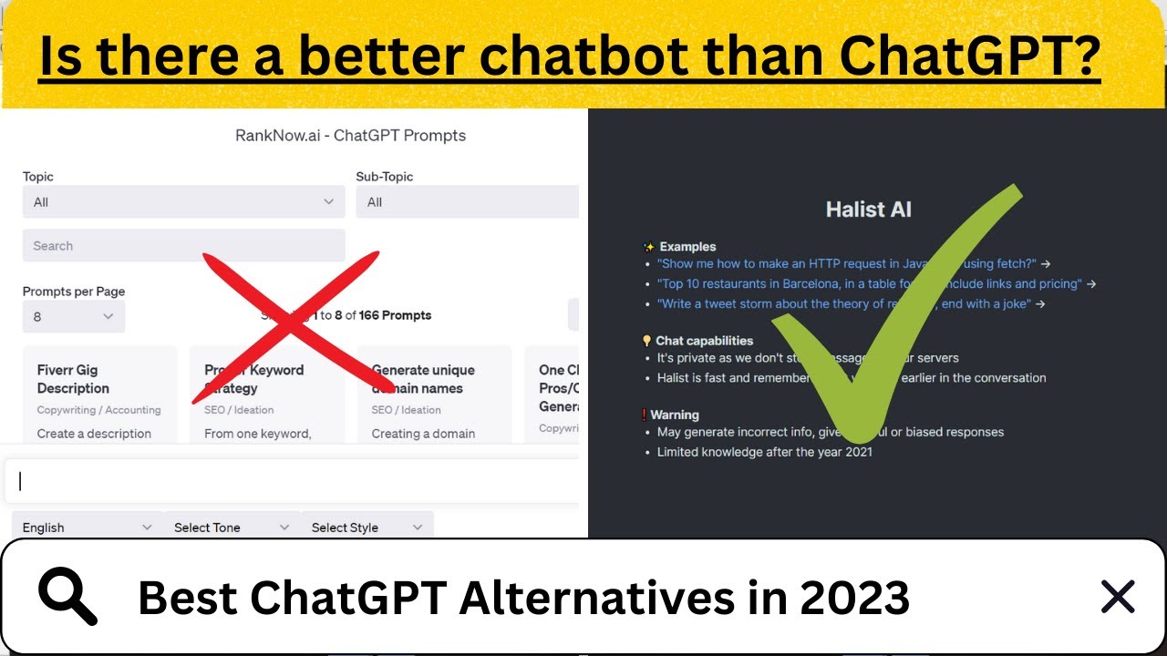 ChatGPT Alternative: Is there any other better alternative? | halist.ai | Financial Guts