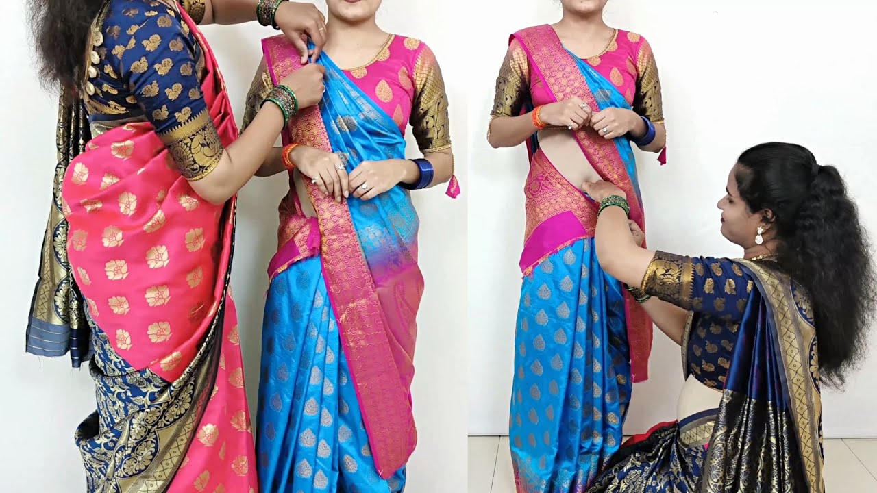 Banarshi silk saree draping tricks for beginners | mermaid style saree draping tutorial | sari