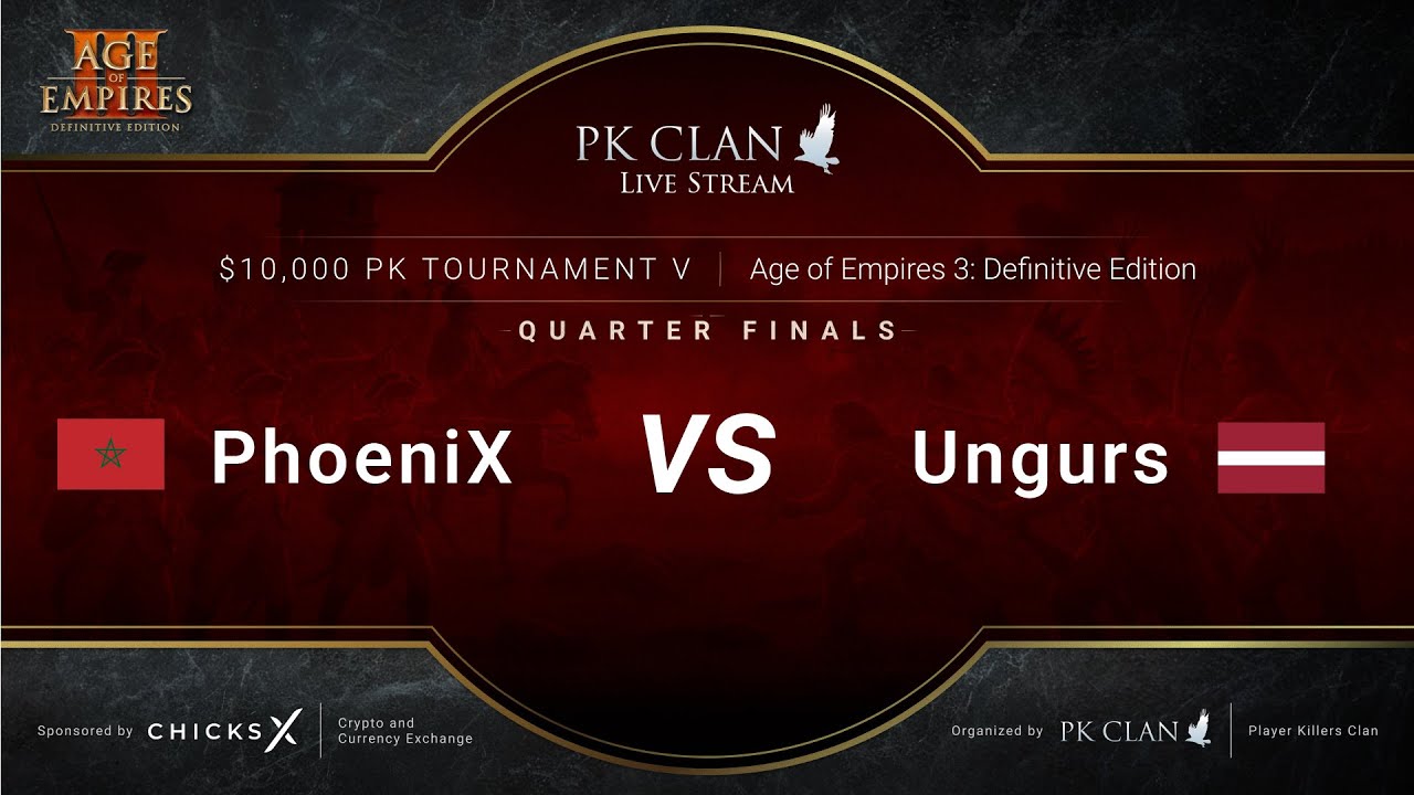 PK Tournament V | $10,000 — Quarter Finals: PhoeniX vs. Ungurs | Age of Empires 3: DE