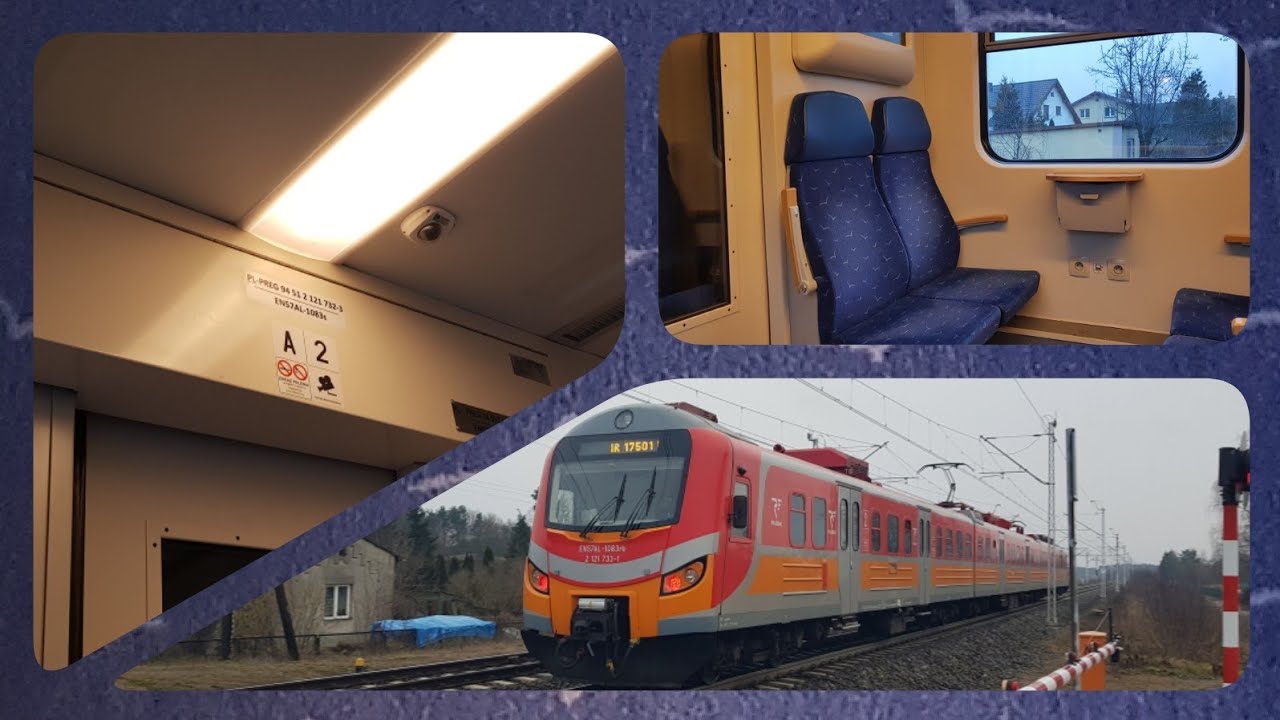 Przejazd EN57AL-1083 na odcinku Pabianice - Dobroń 19.02.2023