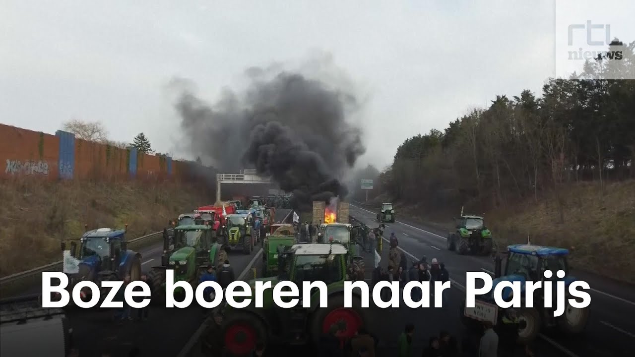 Wegen en winkels geblokkeerd met tractors, mest en stro