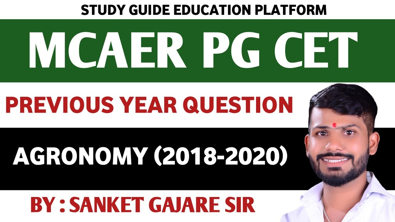 MCAER PG CET | AGRONOMY | Previous Year Question 2018-2020 | Repeated Questions | #mcaer #education