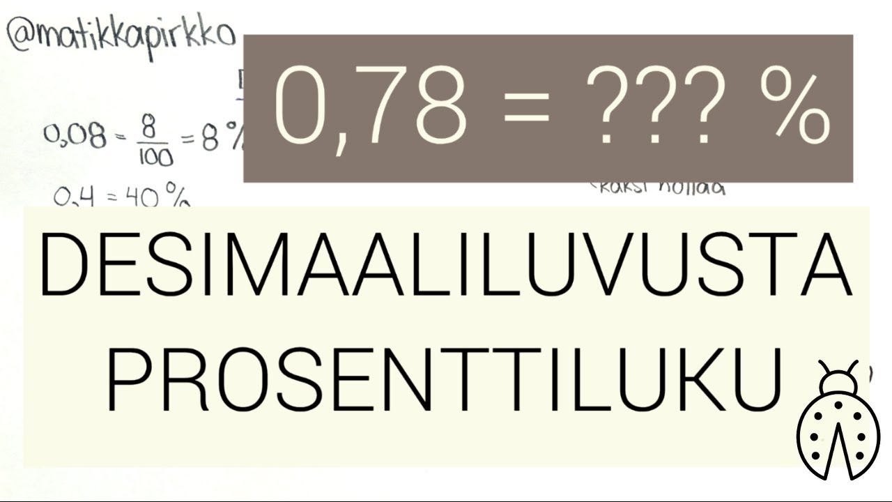 Desimaaliluku prosenttiluvuksi 💡// Matikkapirkko