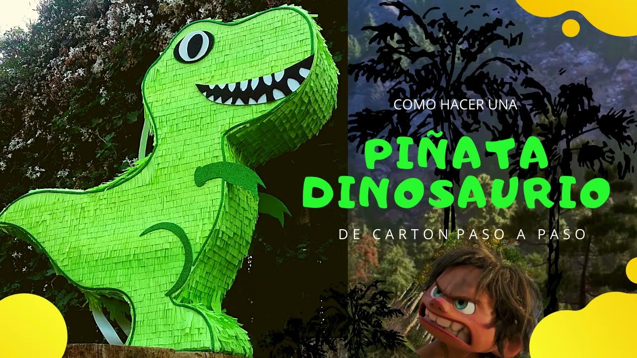 🦕 Como HACER una PIÑATA de DINOSAURIO de cartón paso a paso 🦕 | [Mira esto]