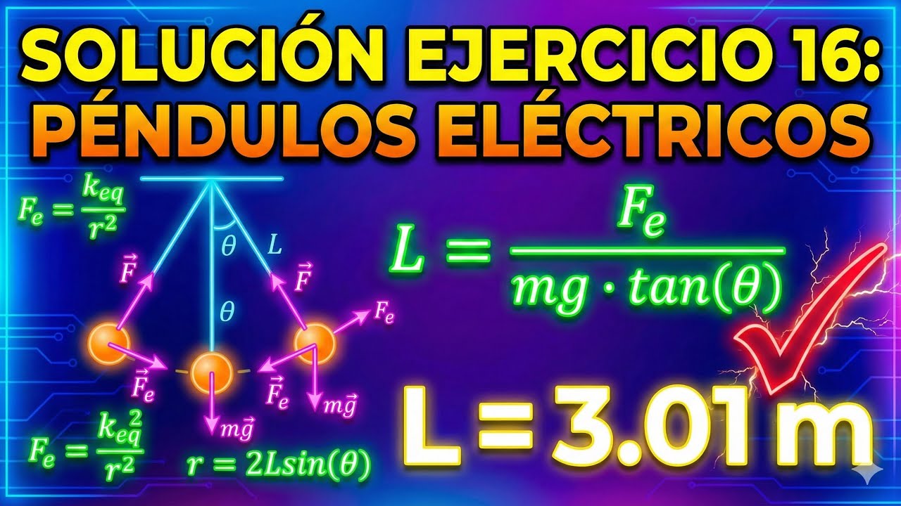 Ley de Coulomb. Solución del ejercicio 23.16 física de Serway  9a edicion #fisicaelectrica