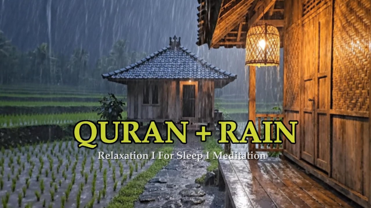 Quran to Stop Overthinking & Wash Away Anxiety | Heavy Rain & Thunder for Deep Sleep, Focus, Study