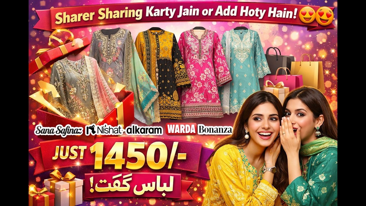 Dress gift  🎁 👗 🥻 for sharer Sharing karty Jain or add hoty Hain😍🤩Sana Safina luxury.   03016153280
