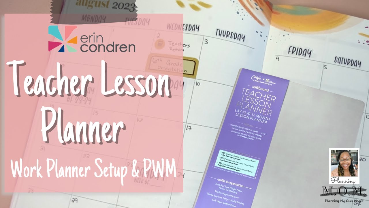 WORK PLANNER SETUP | ERIN CONDREN TEACHER LESSON PLANNER | REGISTRAR EDITION