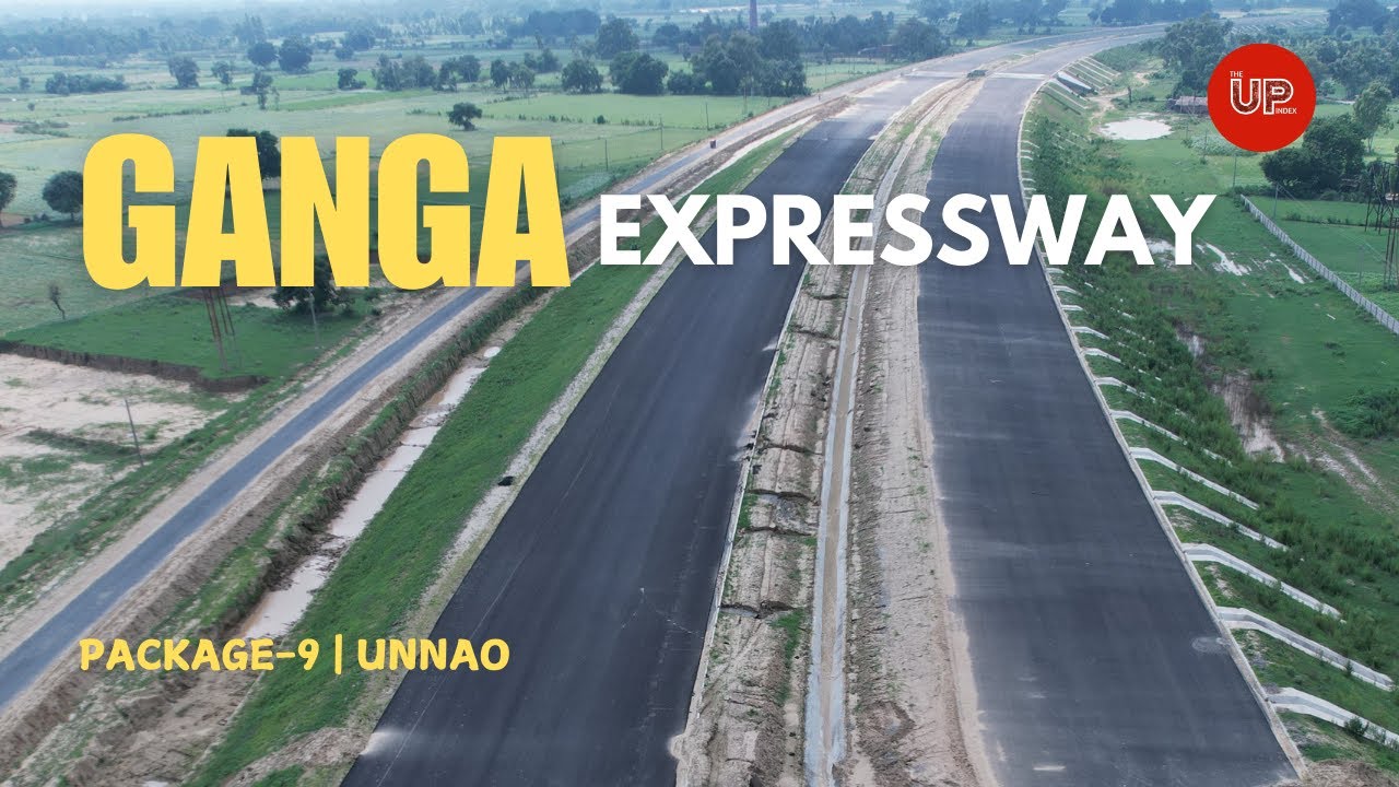 Ganga Expressway | Package 9 | Kanpur Lucknow Expressway Crossing | Latest Update | Drone View | #4k