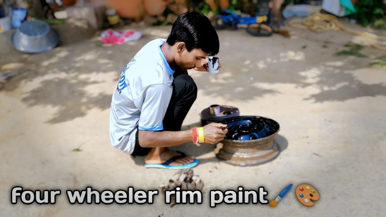 four wheeler rim paint 🎨🖌️