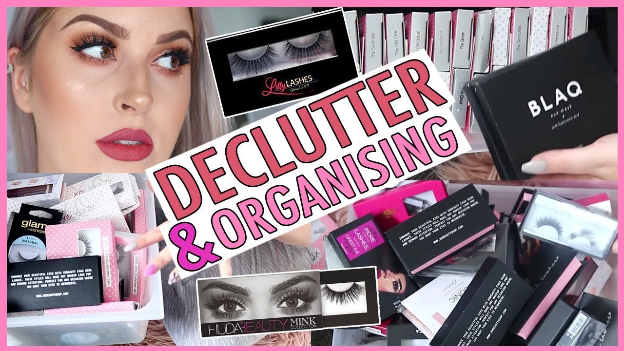 ORGANISING MY FALSE LASHES! 😱🔪xoBeauty, Lilly Lashes, Huda Beauty & More!