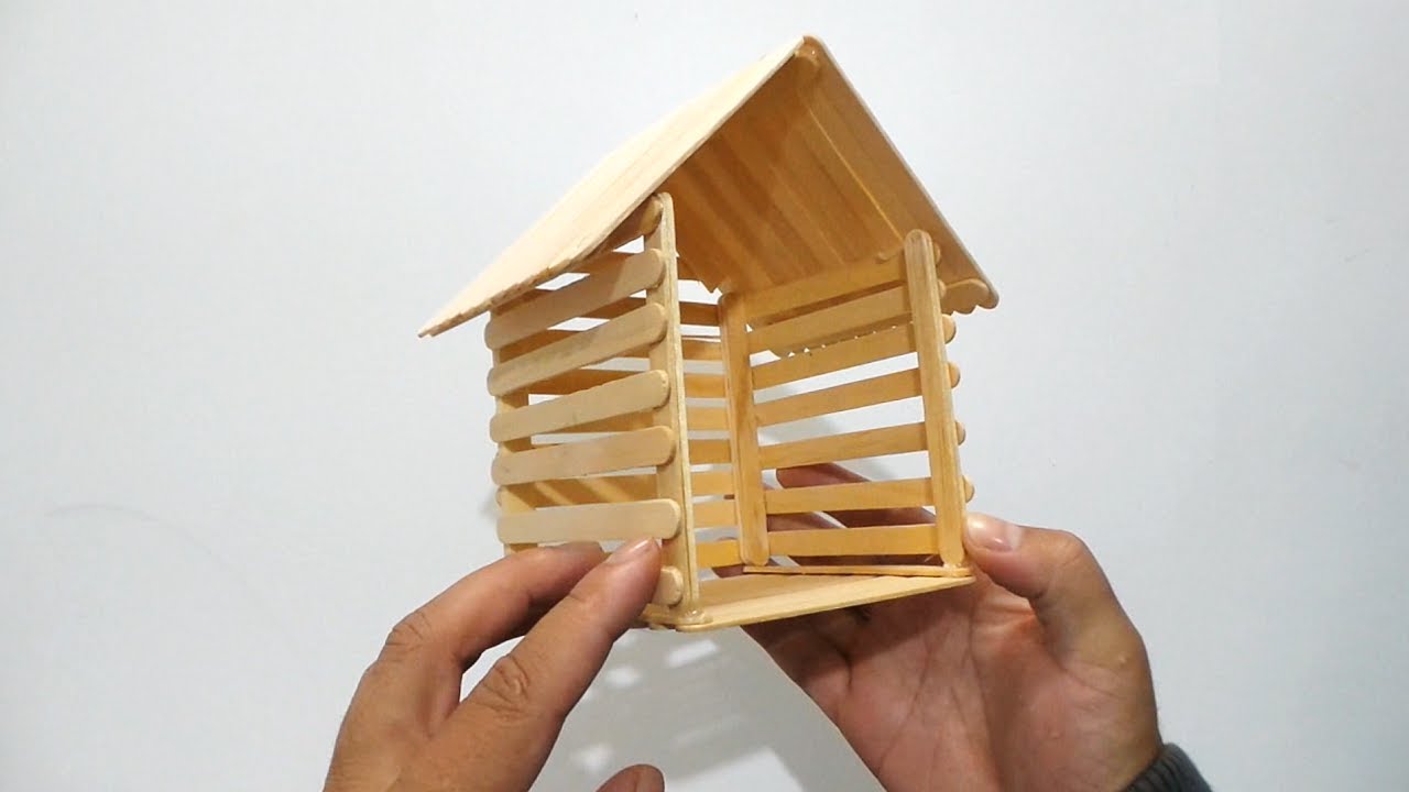 Como Fazer uma Casa com Palitos de Picolé - FAÇA VOCÊ MESMO