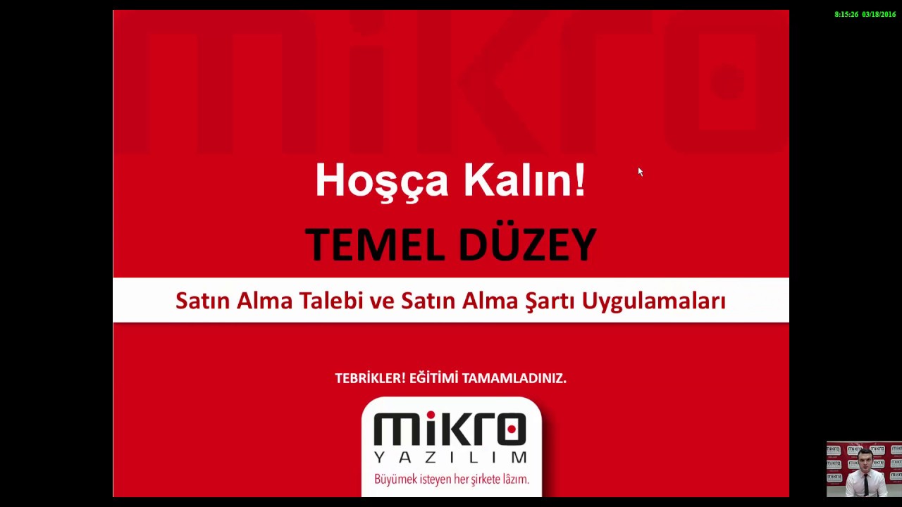Mikro Yazılım Satın Alma Talebi ve Satın Alma Şartı Uygulamaları Eğitimi