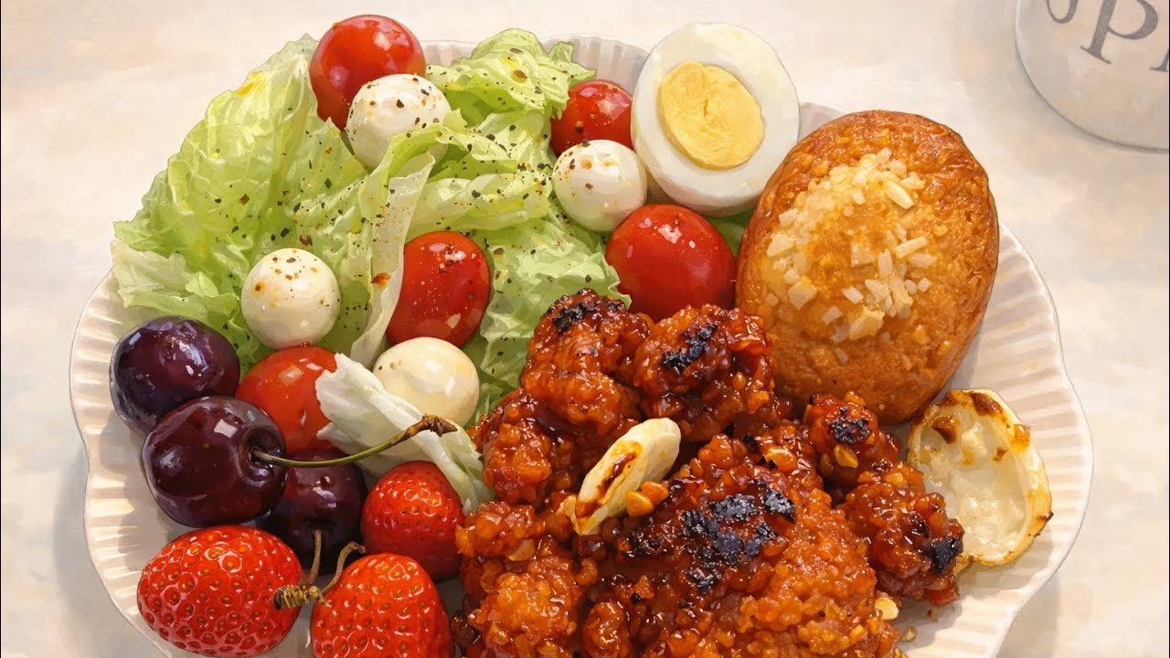 K커플의 밥상. 호텔서 챙겨온 디저트, 어제 먹다남은 밀키트로 후다닥