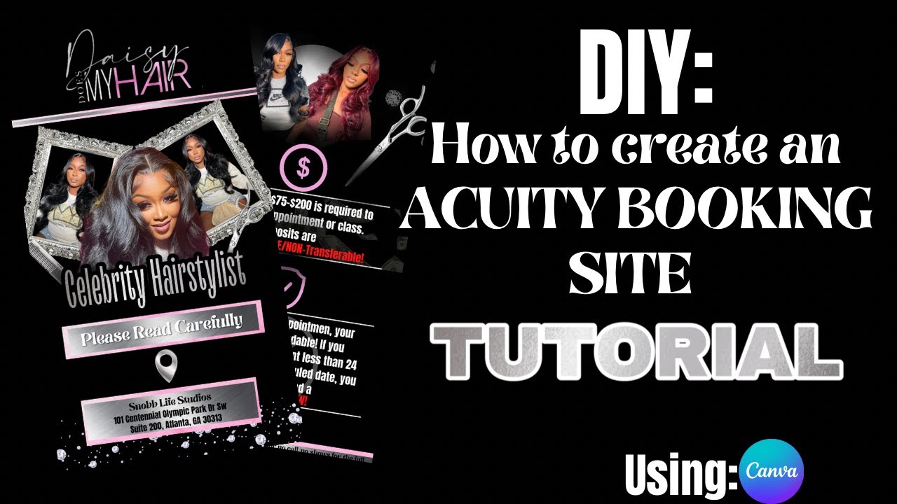 DIY: HOW TO CREATE AN ACUITY BOOKING SITE TUTORIAL | USING CANVA PRO