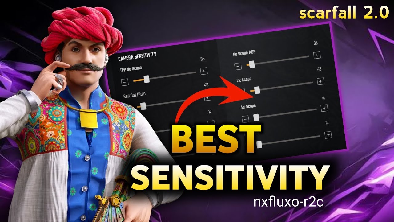 Scarfall beast scope sensitivity #scarfall NXFLUXO-R2C #sensitivity scarfall new update 