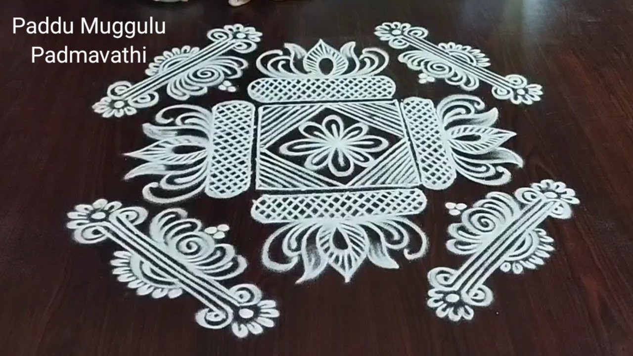 Dhanurmasam Muggulu 🌻 Easy Padi Kolam 🌻 Simple Geethala Muggulu 🌻 Paddu Muggulu 