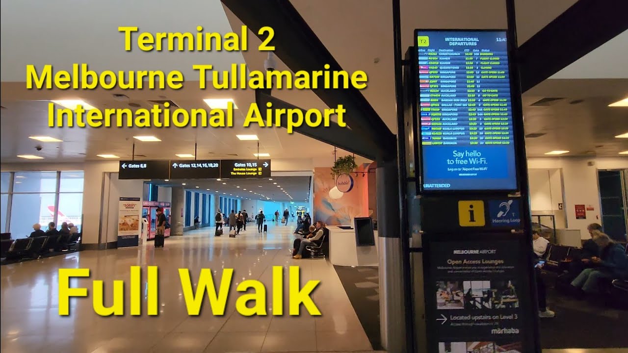 Full Walk Melbourne Tullamarine International Airport Terminal 2 Lounges - Departure Gates Australia