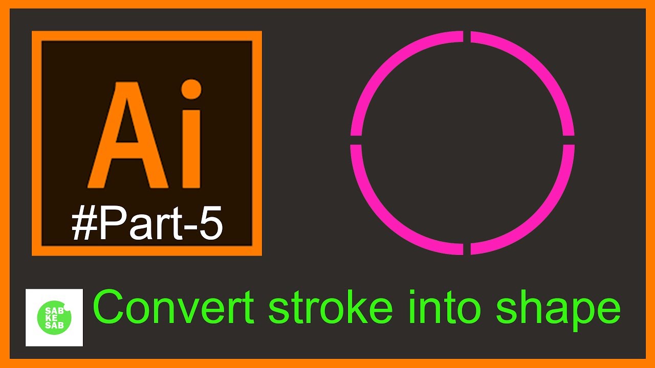 Illustrator Tutorial: How to Convert Stroke into Shape in Illustrator in Hindi