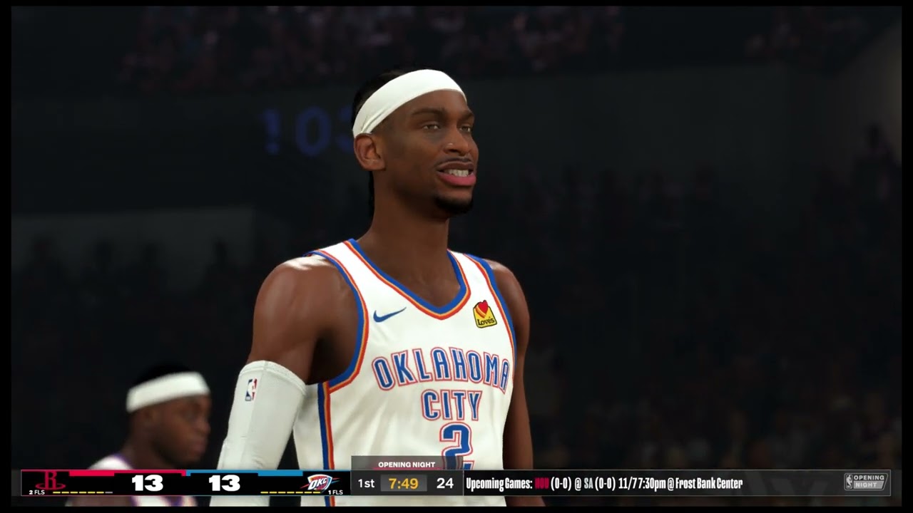 4K – PS4 – NBA 2K26 – 2025 – October 21st – Houston Rockets at Oklahoma City Thunder