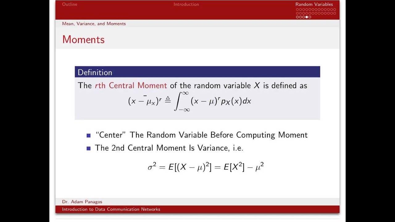 Fundamentals of Probability Theory (9/12): Mean, Variance, and Moments