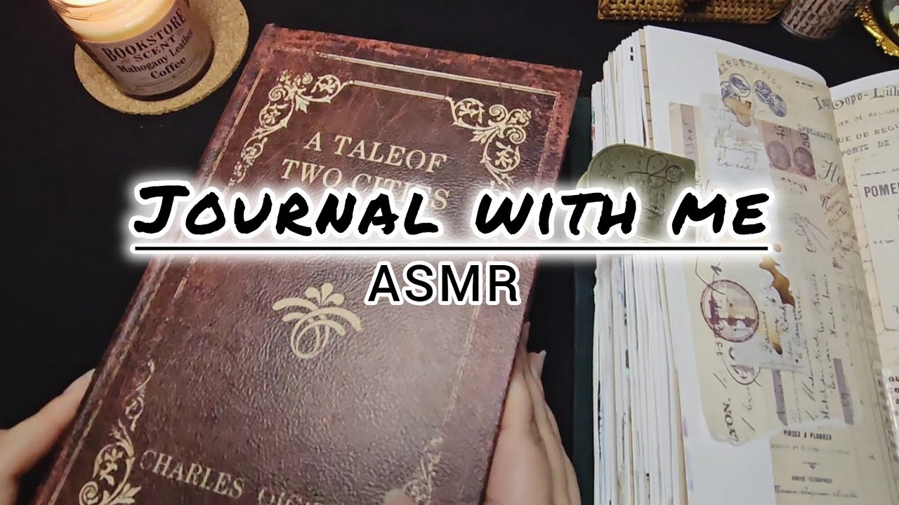 【コラージュ×ASMR】Journalwithme | scrapbooking | collage | 紙もの | 女の子コラージュ