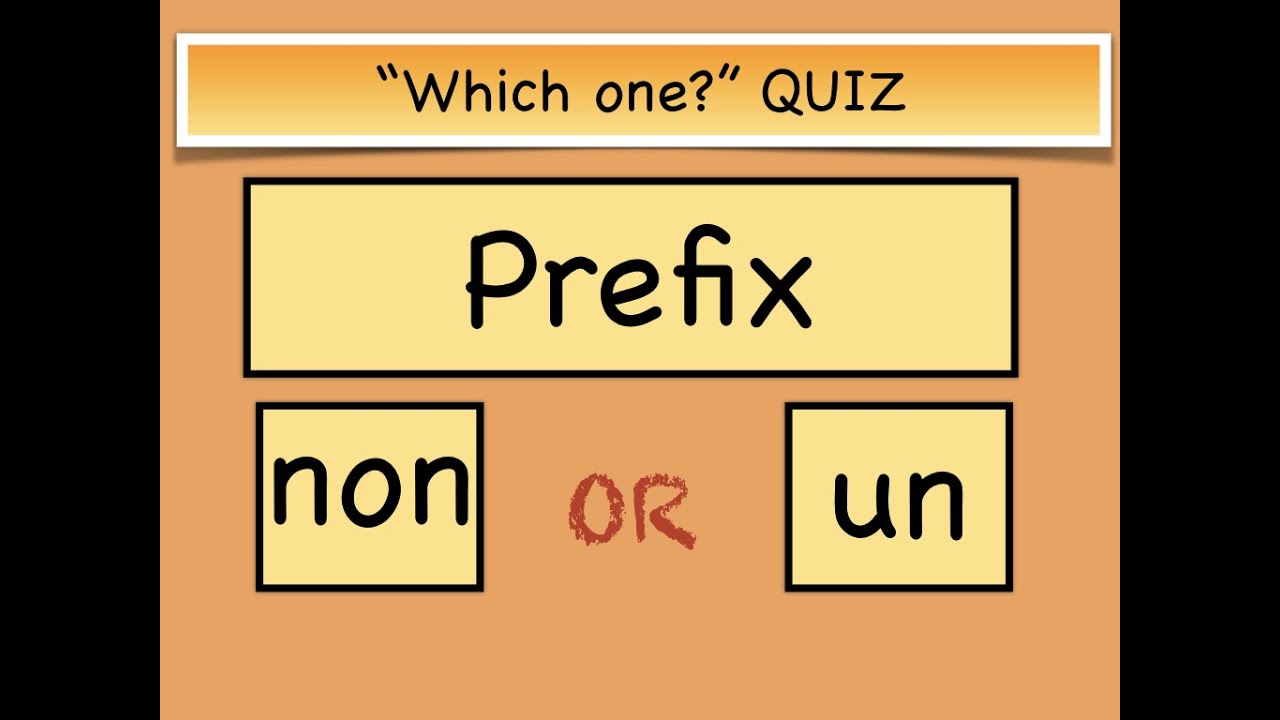 Grammar Quiz - Prefix non- and un-