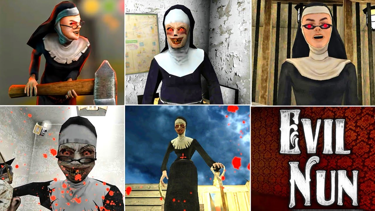 All Evil Nun Games All Death Endings ( The Nun - Evil Nun Maze )