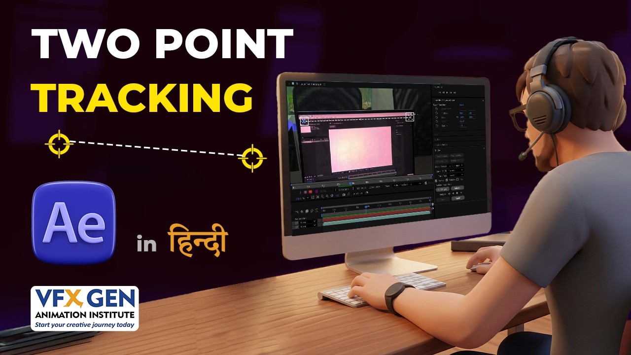 After Effects Two Point Tracking #tutorial 2026 | Motion Tracking in #aftereffects #hinditutorial