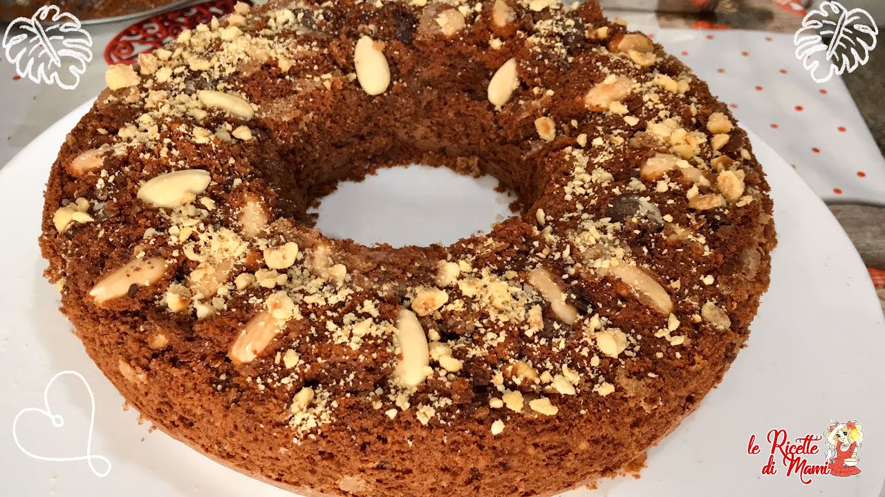 CIAMBELLONE DI RICOTTA, ALBUMI E CIOCCOLATO CON MANDORLE E NOCCIOLE 😋 Buonissimo e Sofficissimo