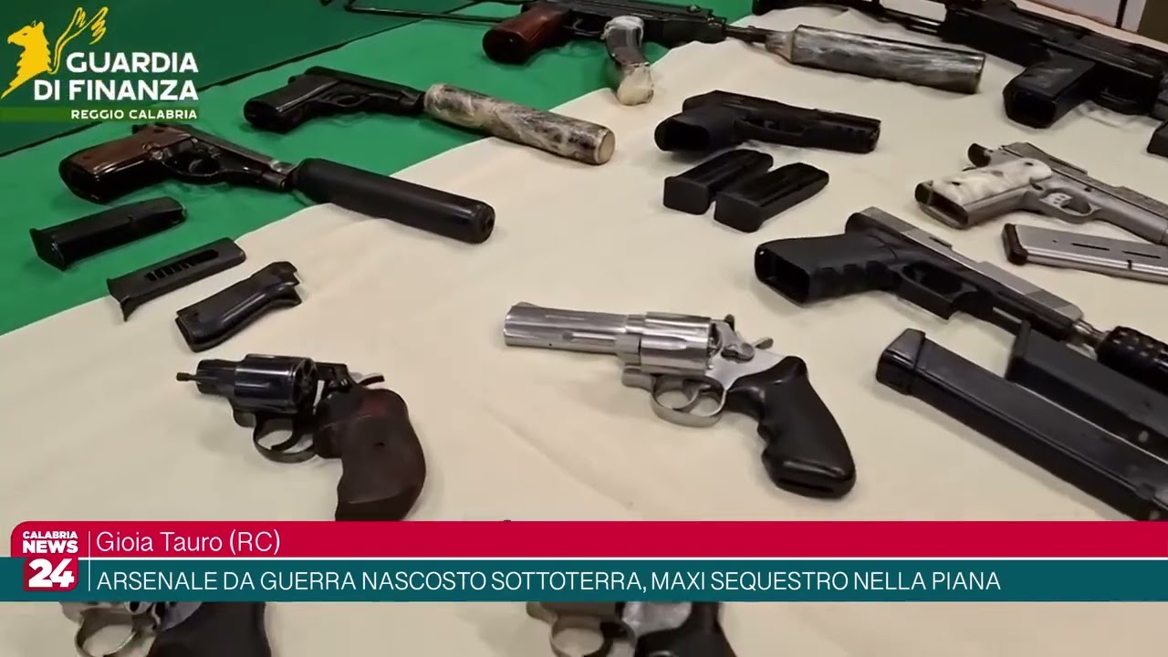 Gioia Tauro (RC) - ARSENALE DA GUERRA NASCOSTO SOTTOTERRA, MAXI SEQUESTRO NELLA PIANA