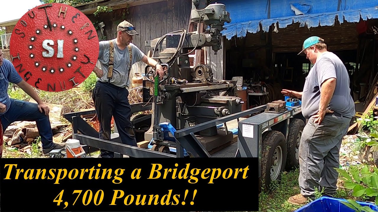 Moving a 4700 pound Bridgeport Milling Machine