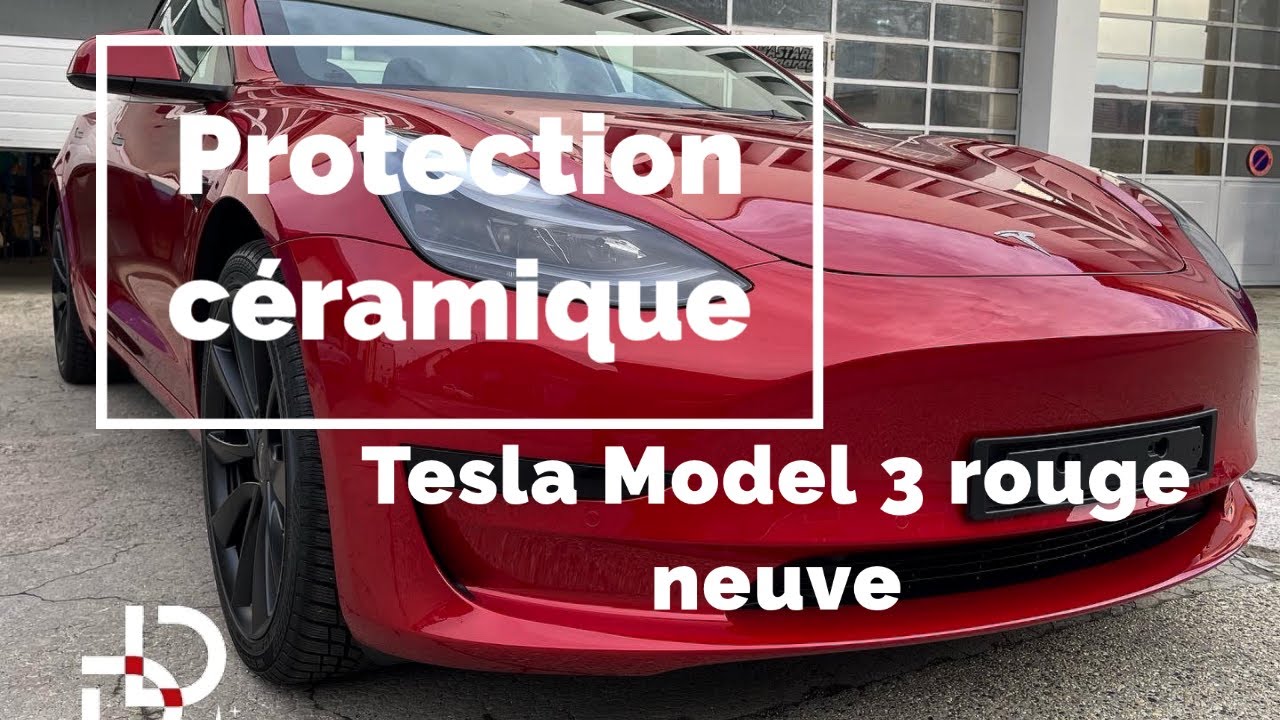 Detailing et protection céramique Tesla Model 3 rouge neuve