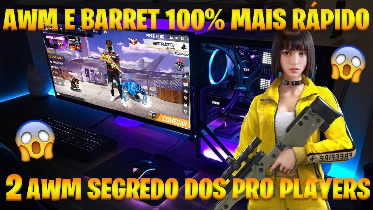 COMO ATIRAR MUITO RÁPIDO DE AWM NO EMULADOR - FREE FIRE